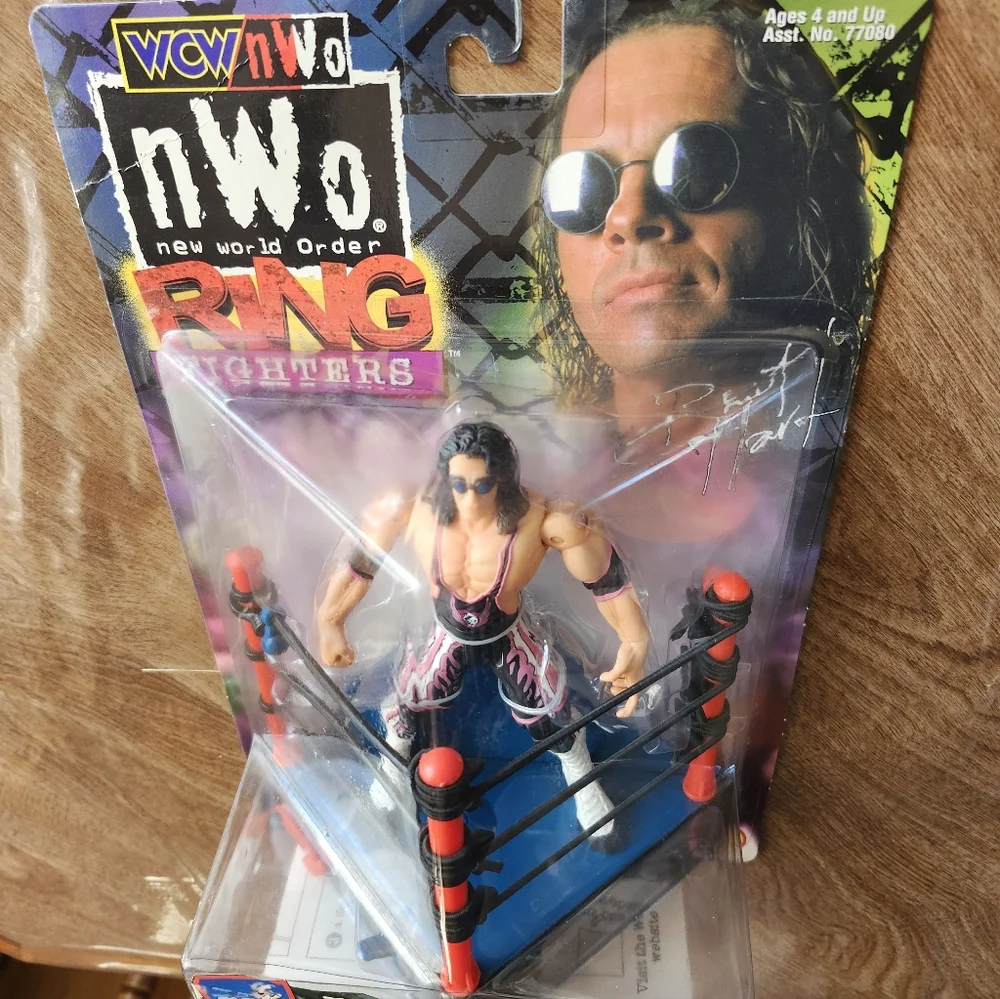 1999 WCW NWO Bret Hart Ring Fighters Series Wrestling Figure Toy Biz - Picture 6 of 8